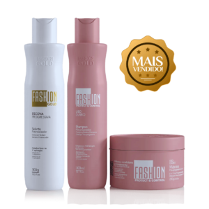 Combo Escova Progressiva Fashion Gold 300g